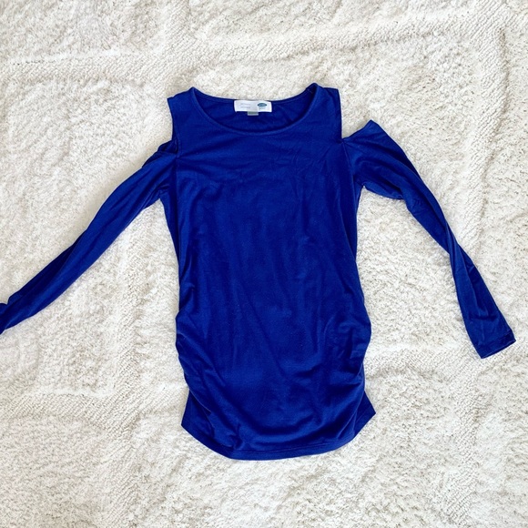 Cobalt Blue Maternity Top - Picture 2 of 4